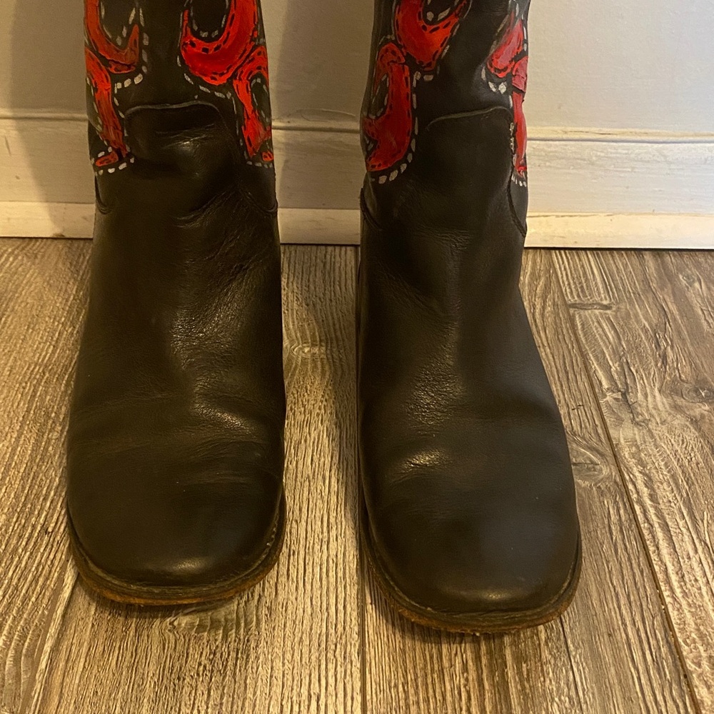 Frye Paige Black Leather Boots – Tall Leather Size 8.5 B - Picture 6 of 17